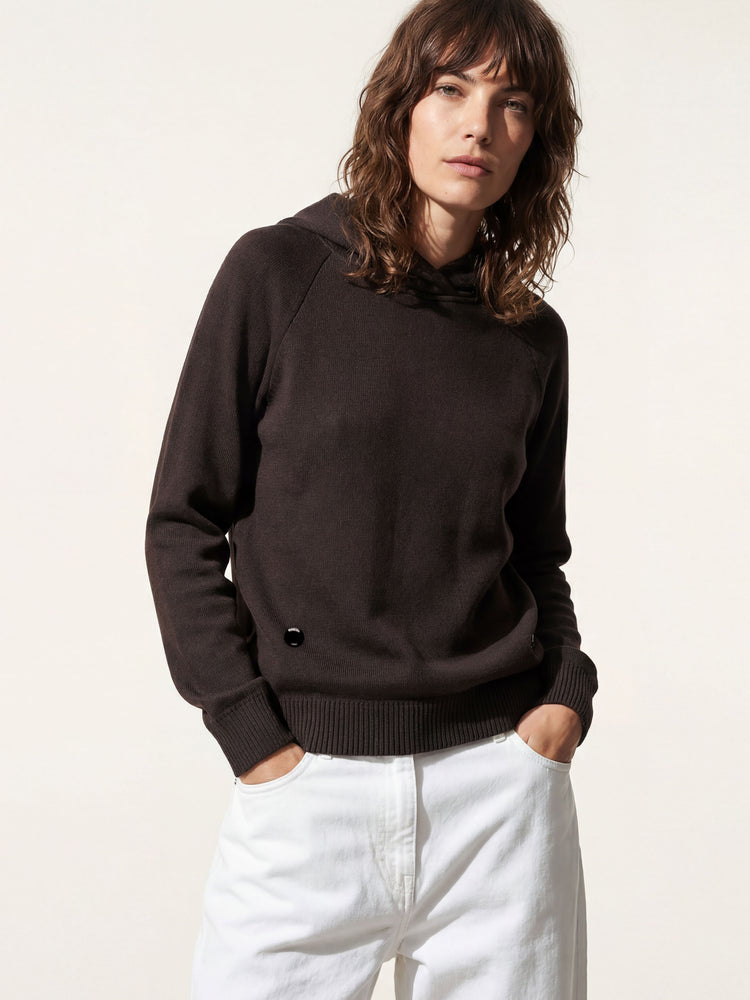 The Knitted Hoodie Anthracite Black Image