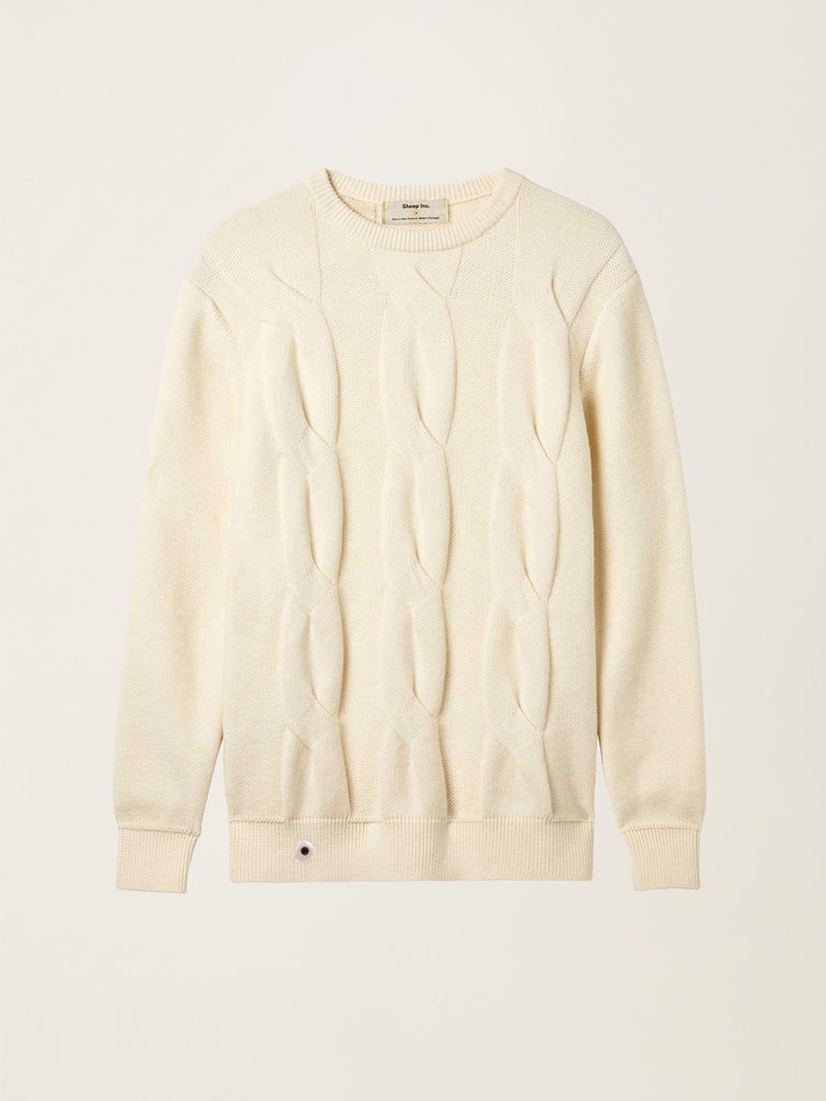 The Cable Knit Jumper Raw White Image