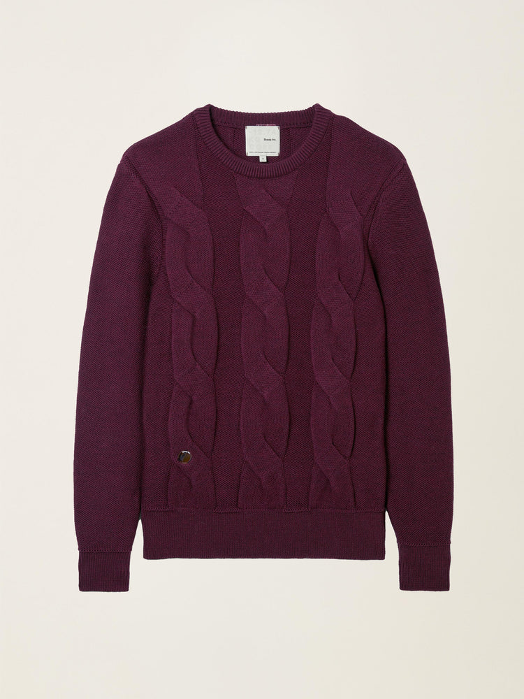 The Cable Knit Jumper Konini Burgundy Image