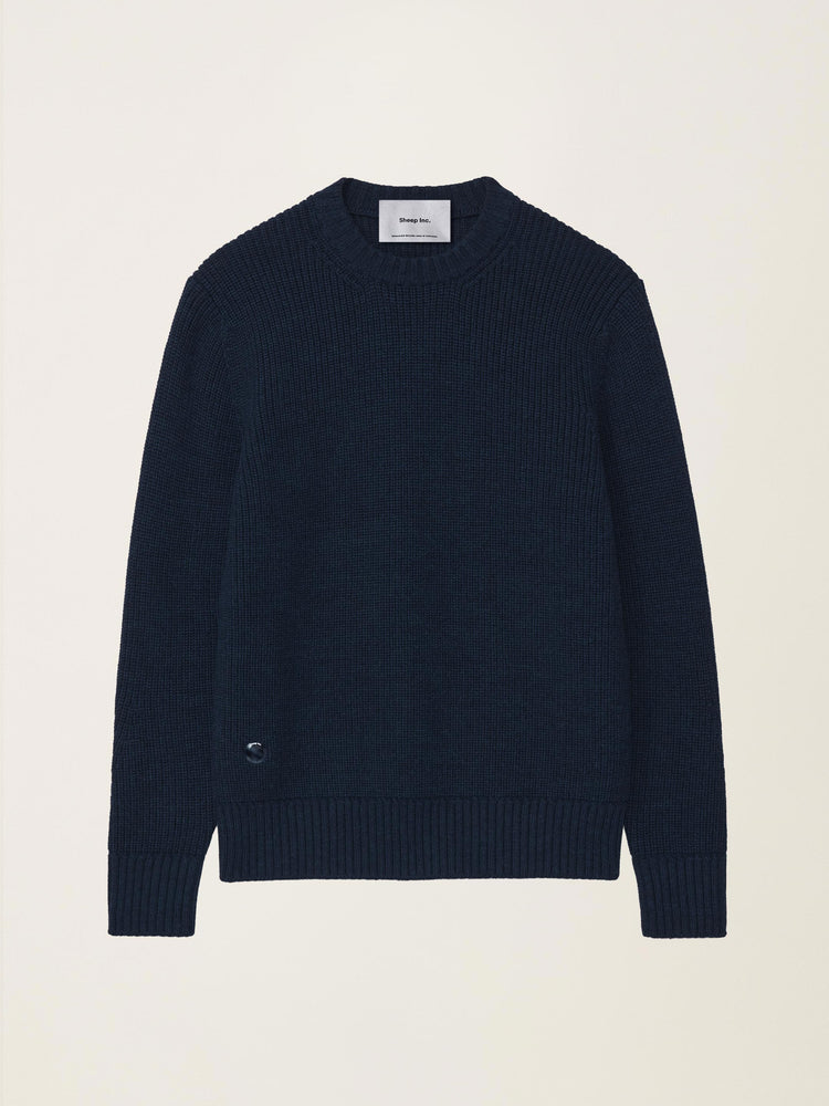 The Shepherd's Knit Crewneck Jumper Pacific Blue Image