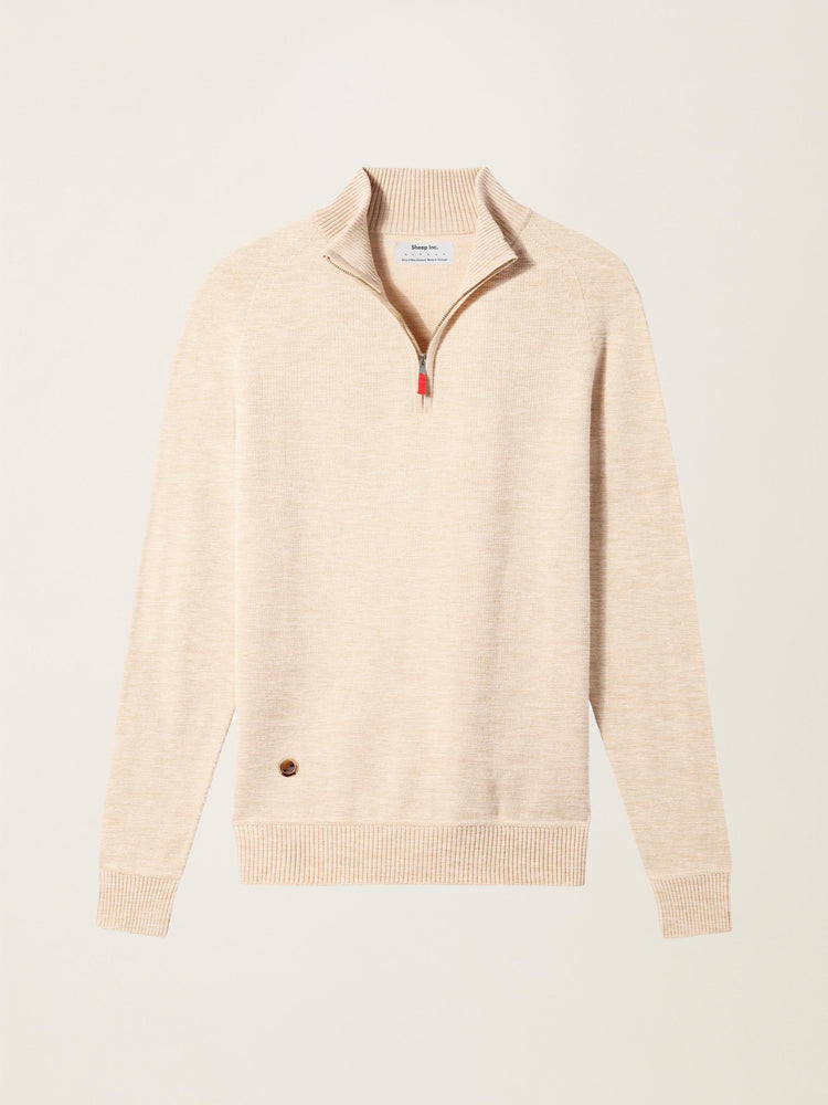 The Half Zip Almond White Image