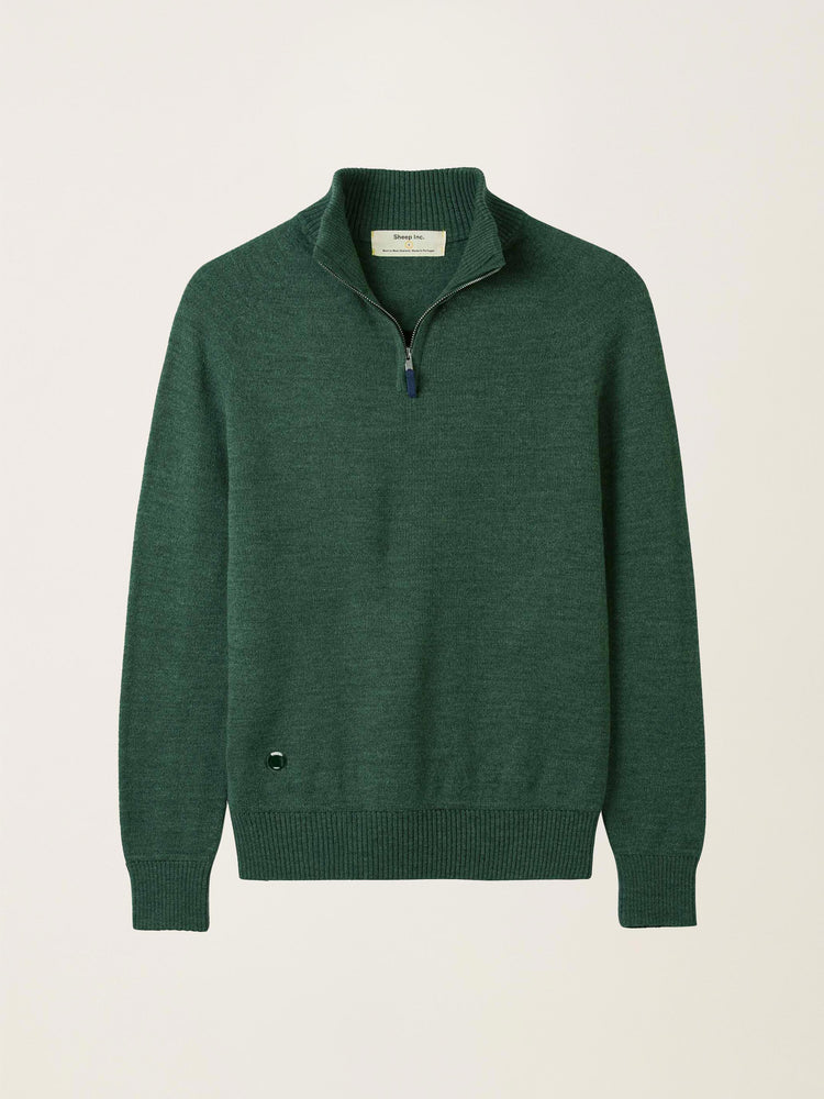 The Half Zip Jumper Emerald Green Image
