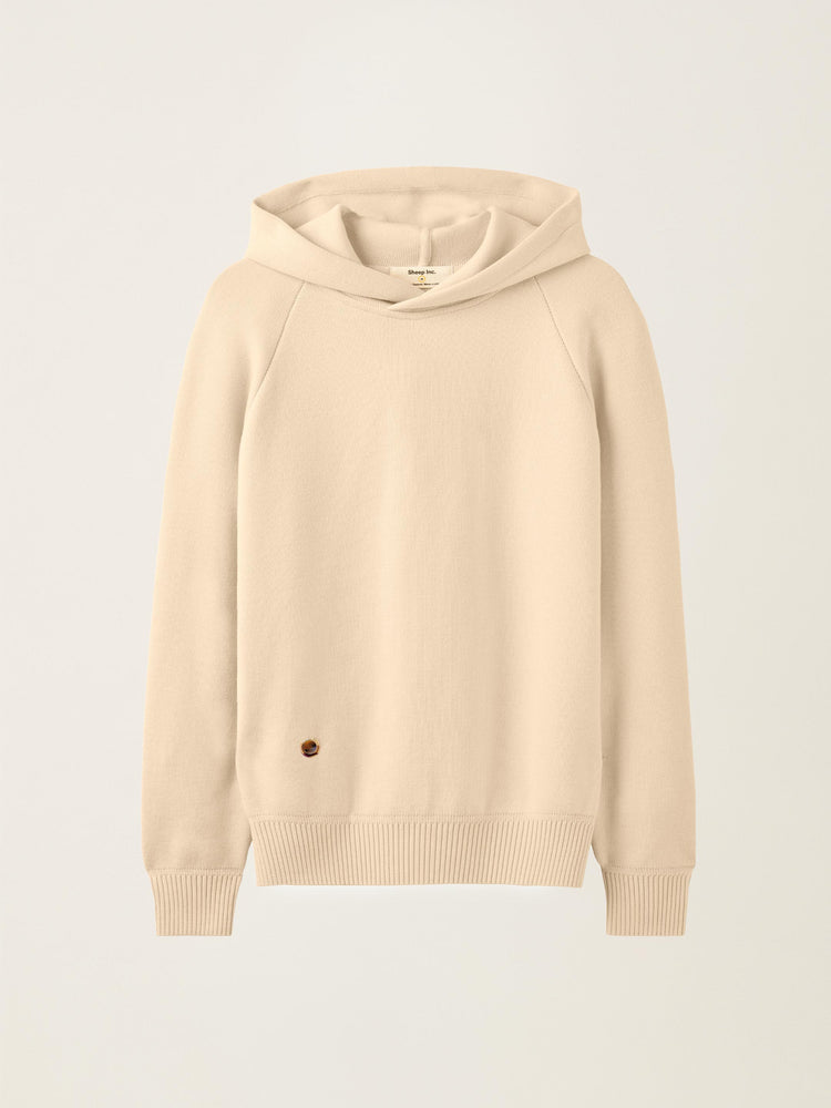 The Knitted Hoodie Almond White Image