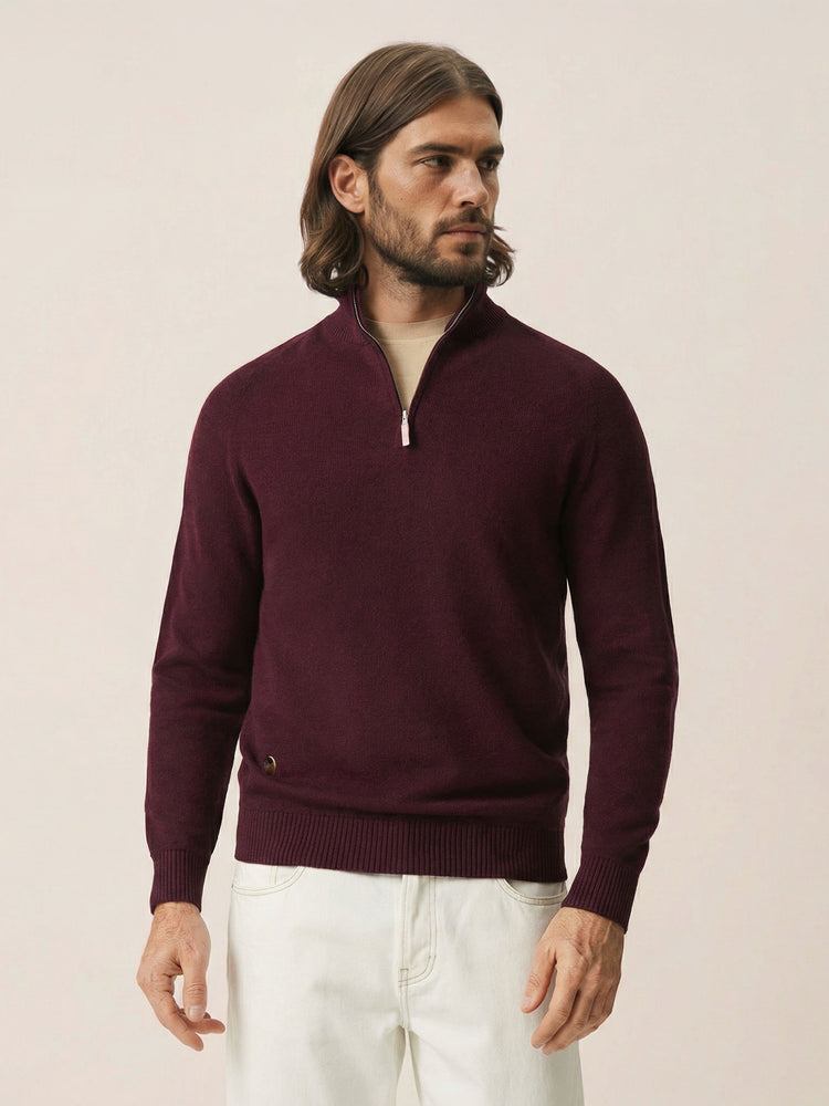The Half Zip Jumper Konini Burgundy Image