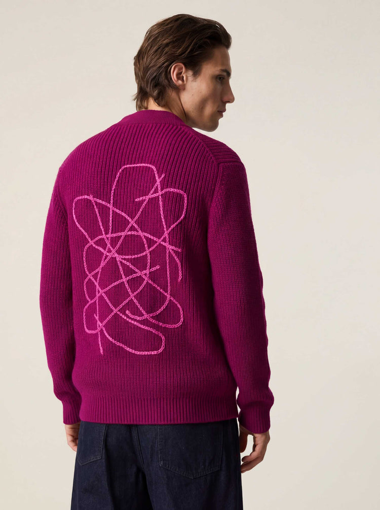 The Smit Mark Cardigan Royal Purple Image