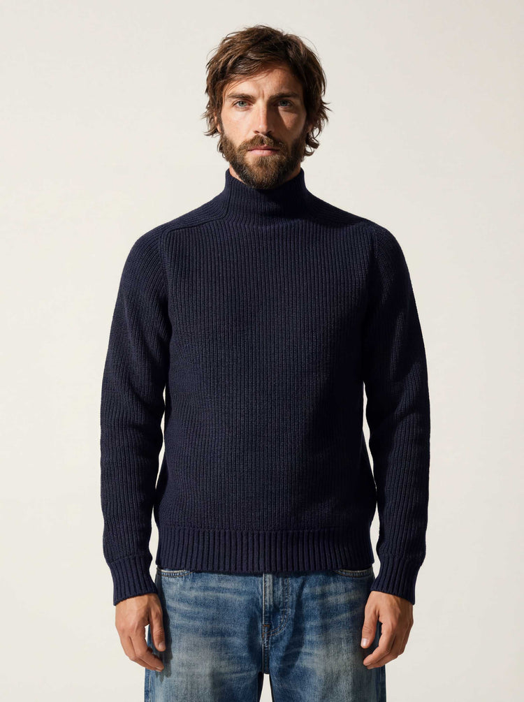 The Soft-Knit High Neck Pacific Blue Image
