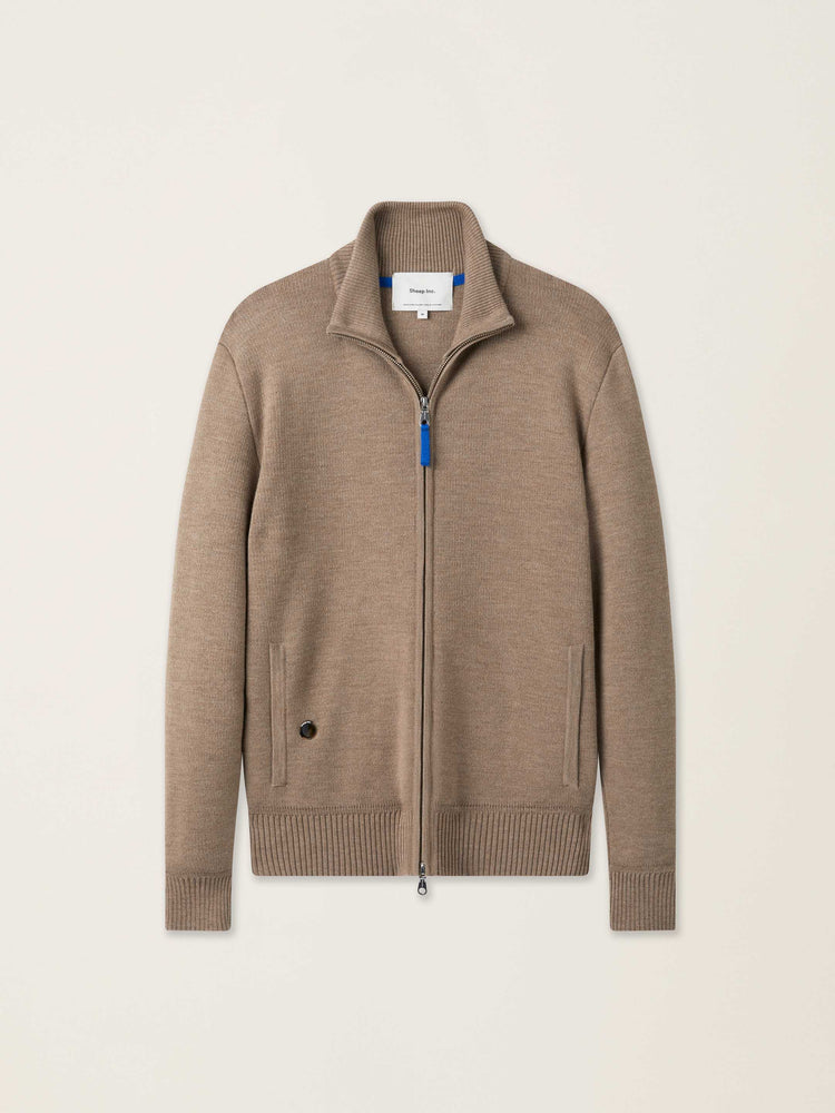 The Everyday Zip Through Jumper Fawn Brown Image