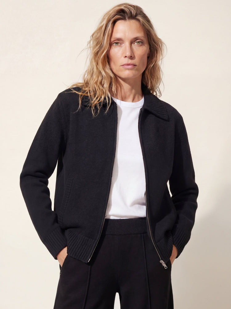 The Knitted Bomber Anthracite Black Image