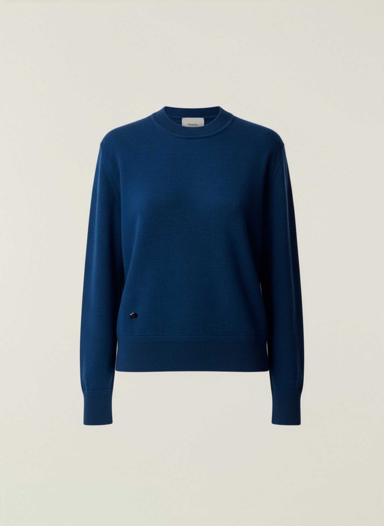 The Boxy Knitted Crewneck Tasman Blue Image
